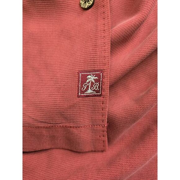 Tommy Bahama 100% Silk‎ Short Sleeve Button Down Shirt Mens Size XL Red - Picture 12 of 12